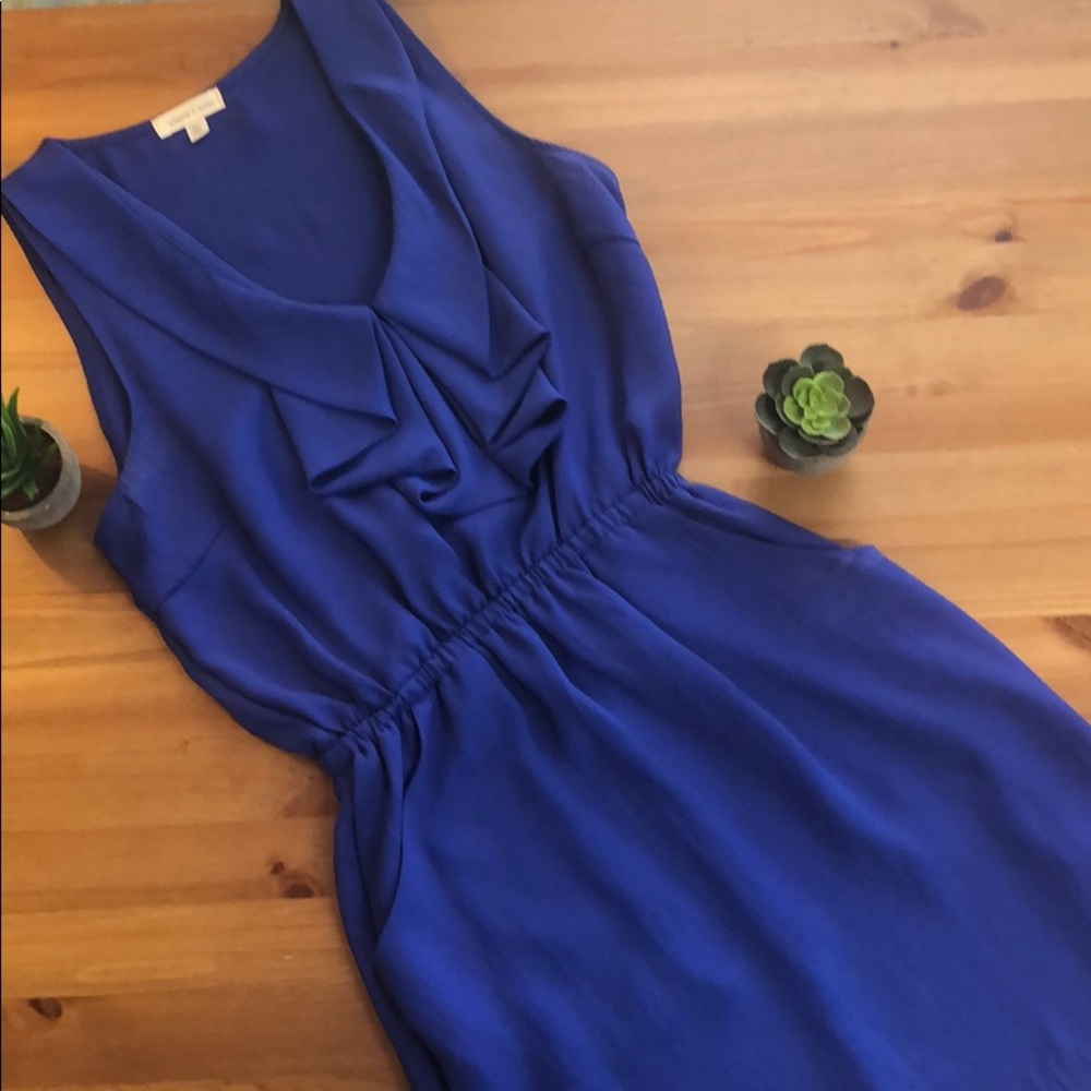 Urban Outfitters • cobalt blue ruffle sexy dress